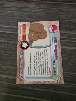 1999 Topps Pokemon TV Animation Card #51 Dugtrio - NM - Image 2