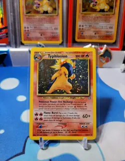 🌀2000 Pokemon Typhlosion Holo #17 Neo Genesis Unlimited Mp/Hp - Image 1