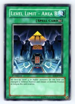Yugioh Level Limit - Area B SD3-EN024 1st Common - LP 💎 - Image 1
