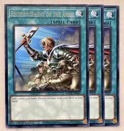 Yugioh x3 Reinforcement of the Army AMDE-EN051 Rare 1st Edition - Image 1