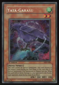 Yata-Garasu LOD-000 Legacy of Darkness 1st Edition Secret Rare YU-GI-OH - Image 1
