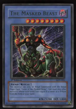 The Masked Beast LON-001 Labyrinth of Nightmare 1st Edition Ultra Rare YU-GI-OH - Image 1