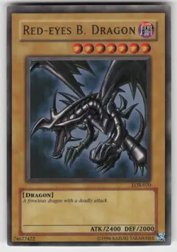 Red-Eyes B. Dragon LOB-070 2002 Original Ultra Rare Unlimited Yugioh - Image 1