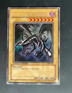 Red-Eyes B. Dragon Holographic Secret Rare YuGiOh BPT-005 2002 Collectors Tin - Image 1