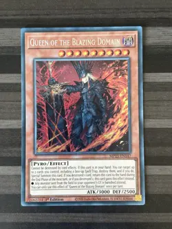 Yugioh | Queen of the Blazing Domain | MP25 | Secret Rare | 1st Edition | NM - Image 1
