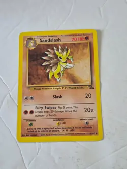 Sandslash 41/62 Uncommon Fossil Pokemon Unlimited Lightly Played - Image 1