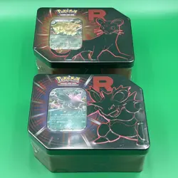 (2) Pokemon TCG Team Rocket Tin Destined Rivals Lot X2 FACTORY SEALED Brand New - Image 1