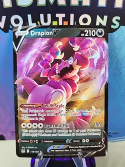 Pokemon TCG Sword and Shield Lost Origin Drapion V 118/196 Ultra Rare Card - Image 1