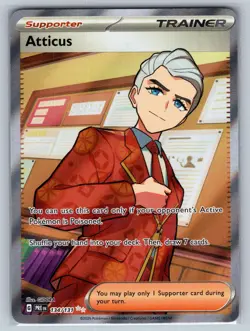 Atticus 134/131 Holo Ultra Rare Prismatic Evolutions Pokemon Holo Near Mint - Image 1