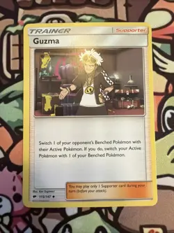 Guzma 115/147 Pokemon Card Burning Shadows Trainer Supporter Uncommon TCG - Image 1