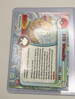 Weedle 2000 Topps Chrome Pokemon TV Animation Series 1 #13 (Near Mint) - Image 2