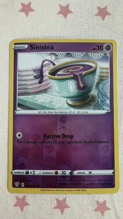 Sinistea 082/189 Darkness Ablaze Reverse Holo Pokemon TCG Card - Image 1