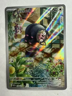 2023 Pokemon Lechonk 209/197 Obsidian Flame SIR Secret Illustration Rare NM - Image 1