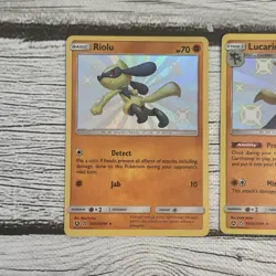 Pokemon Hidden Fates Shiny Lucario SV22/SV94 Rare & Riolu SV21/SV94 - NM - Image 4