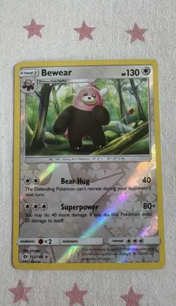 Bewear 112/149 Base Set Reverse Holo Rare Pokemon TCG Card - Image 1