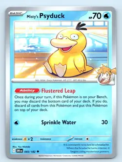 Misty's Psyduck 045/182 Uncommon Destined Rivals Pokemon Near Mint - Image 1