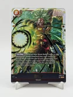 Dragon Ball Super Card Game Broly FB08-122 SCR Secret Rare - Image 1