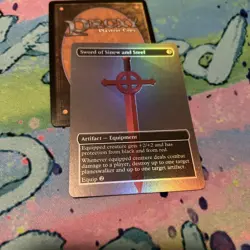 Sword Of Sinew And Steel Full Art Foil Mtg Play Test Card Adventure Time - Image 1