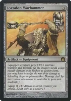 Slightly Played, English - 1 x MTG Loxodon Warhammer Duels of the Planeswalkers - Image 1