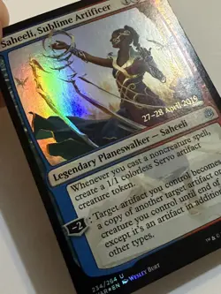 Saheeli, Sublime Artificer Foil Prerelease Promo English LP war of the spark mtg - Image 4
