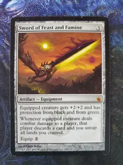 MtG Magic the Gathering - Sword of Feast and Famine - MBS - Lightly Played - Image 1