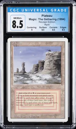 1994 MAGIC: THE GATHERING REVISED ED, RARE PLATEAU CGC 8.5 - Image 1