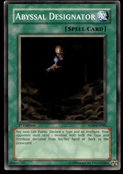 Abyssal Designator Soul of the Duelist SOD-EN040 MP YuGiOh TCG | Buy 10 Get 10 F - Image 1