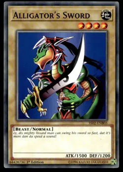 Alligator's Sword Speed Duel Decks: Duelists of Tomorrow SS02-ENB05 MP YuGiOh TC - Image 1