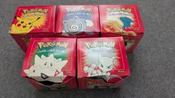1999 Pokemon Burger King 23K Gold Plated Trading Card w/ Box Pokeball Set of 5 - Image 1