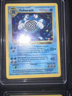 Vintage Pokemon Card Lot Blastoise Holo Poliwrath Holo 2 Pikachu Base Set WOTC - Image 4