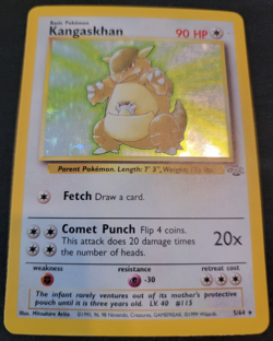 Holo Foil Kangaskhan # 5/64 Jungle Set TCG Game Pokemon Trading Cards MP - Image 1