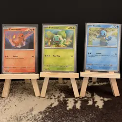 Charmander, Bulbasaur, Squirtle SVP 046 047 048 151 Promo Pokemon Cards - Image 1