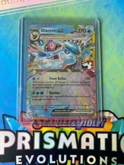Glaceon ex 026/131 Prismatic Evolutions Prize Pack Series Cards Stamp Holo - Image 1