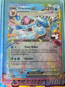 Glaceon ex 026/131 Prismatic Evolutions Prize Pack Series Cards Stamp Holo - Image 2