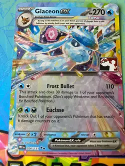 Glaceon ex 026/131 Prismatic Evolutions Prize Pack Series Cards Stamp Holo - Image 4