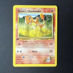 MP Blaine's Charmander 61/132 Gym Heroes 1st Edition Pokemon Card - Image 2