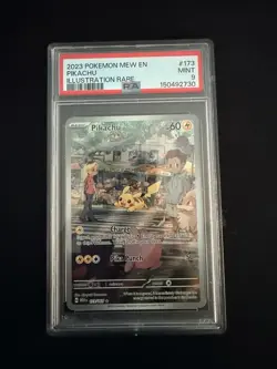 Pokemon Pikachu TCG Full Art Illustration Rare 173/165 Scarlet & Violet PSA 9 - Image 1