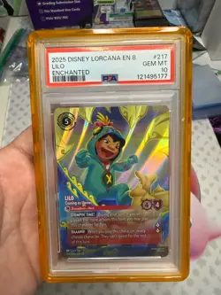 Disney Lorcana enchanted Lilo Causing An Uproar 217/204 PSA 10 - Image 1