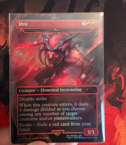 Ifrit Fury FOIL Unplayed NM MTG Final Fantasy X Secret Lair Bonus Card - Image 1