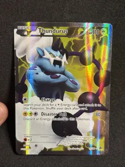 Thundurus EX - 97/98 - Pokemon Emerging Powers Black & White Ultra Rare Card LP+ - Image 1