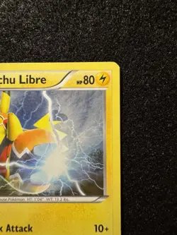 Pikachu Libre 30/30 Holo XY Trainer Kit Suicune Shattered Glass Pokemon Card LP - Image 2