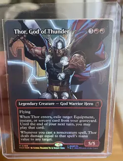 Magic (mtg): Thor, God of Thunder (Borderless) (0369) Marvel Super Heroes Foil - Image 1