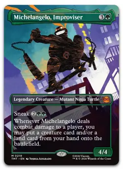 Michelangelo, Improviser (Borderless) #219 NM Teenage Mutant Ninja Turtles - Image 1