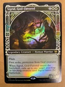 MTG 1x FOIL SHOWCASE Sigrid, God-Favored 301 Kaldheim Magic the Gathering x1 NM - Image 1