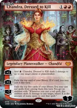 Chandra, Dressed to Kill (Borderless) EN [VOW - 279] - NM TCG MTG - Image 1
