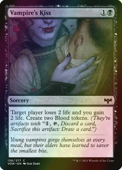 MTG Vampire's Kiss Foil ** Innistrad: Crimson Vow ** English (NM) - Image 1