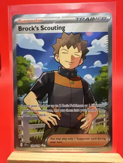 Pokemon TCG Brock's Scouting #179/159 Journey Together Ultra Rare NM 2025 - Image 1
