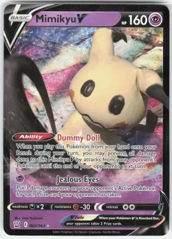 Mimikyu V 062/163 Holo V Rare Battle Styles Pokemon Holo Near Mint - Image 1
