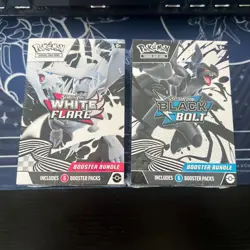 Pokemon Black Bolt and White Flare Booster Bundle Set of 2 Sealed - Image 1