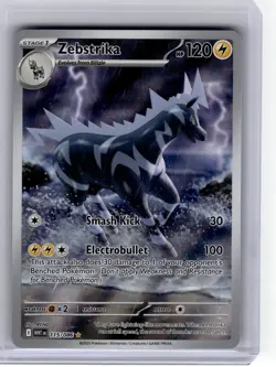 2025 Pokemon—Zebstrika #115 White Flare—Illustration Rare Holo - Image 1